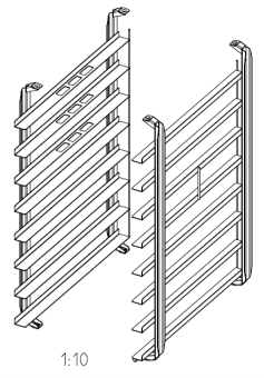 Навесная рама 10-1-1 Пекарь 8 уровней RATIONAL 60.11.541